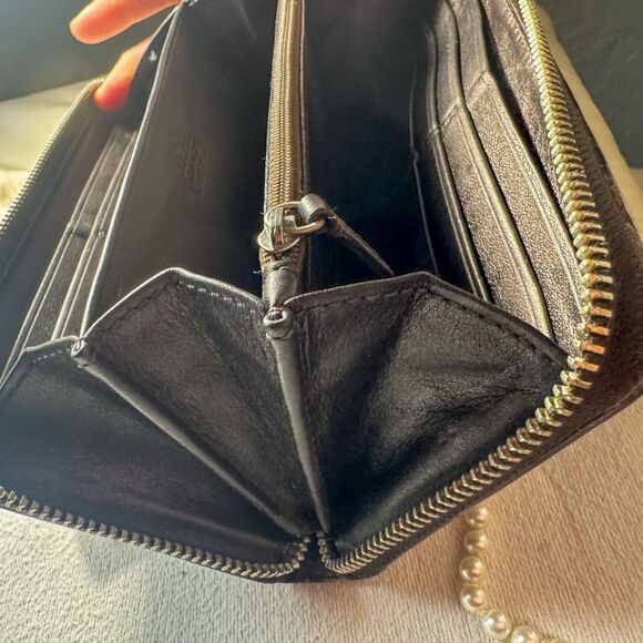 Y2K Coach Horse & Carriage Logo Wallet - Brown Signature C Monogram - Picture 3 of 11